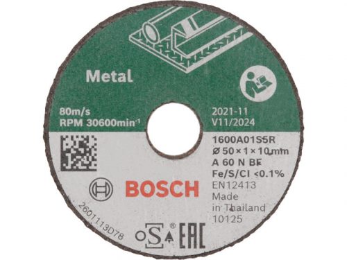 BOSCH Vágókorong fémre 50 x 1,0 x 10 mm A 60 N BF (3 db)