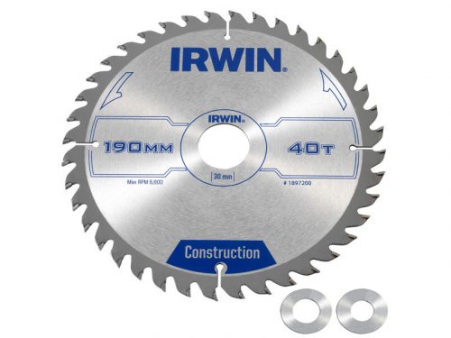 IRWIN Fűrésztárcsa fához 190 x 30 mm / 40T