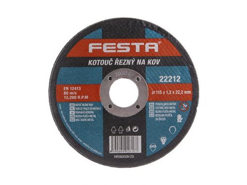 FESTA Vágókorong fémre 115 x 1,2 x 22,2 mm