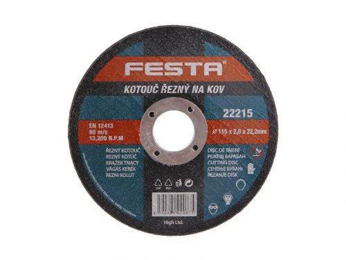 FESTA Vágókorong fémre 115 x 2,0 x 22,2 mm