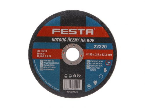 FESTA Vágókorong fémre 150 x 2,5 x 22,2 mm