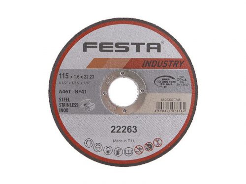 FESTA INDUSTRY Vágókorong fémre 115 x 1,6 x 22,2 mm