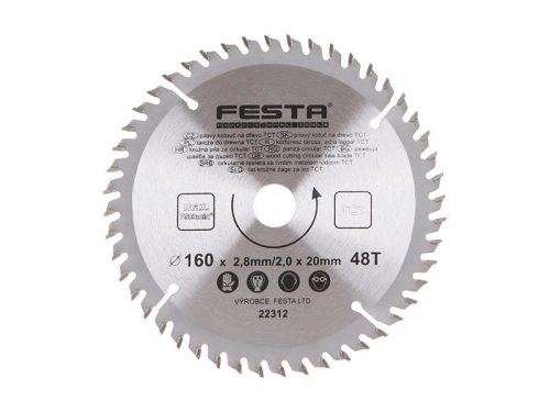 FESTA Fűrésztárcsa fához 160 x 20 x 2,0 mm / 48T