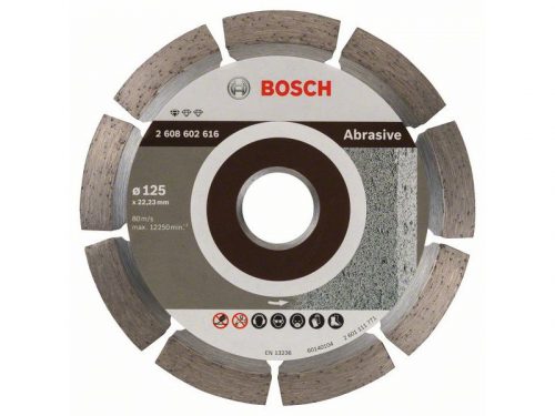 BOSCH Gyémánt vágókorong 125 x 1,6 x 10,0 x 22,2 mm szegmentált Professional for Abrasive