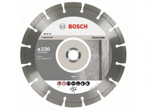 BOSCH Gyémánt vágókorong 230 x 2,3 x 10 x 22,2 mm szegmentált Standard for Concrete (10 db)