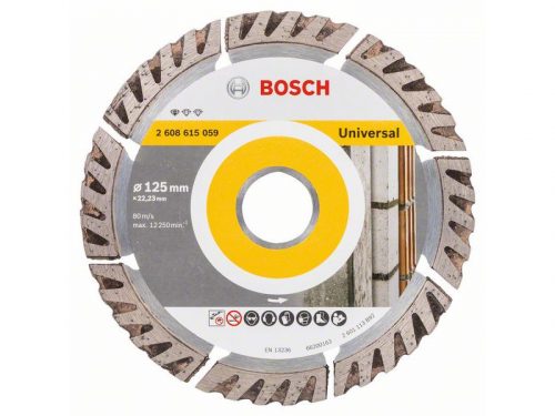 BOSCH Gyémánt vágókorong 125 x 2,0 x 10 x 22,2 mm szegmentált Standard for Universal