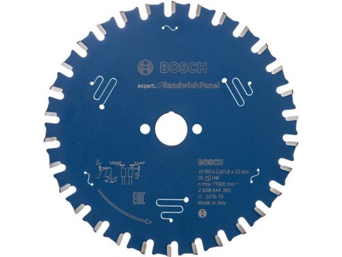 BOSCH Fűrésztárcsa szendvicspanelhez 160 x 20 x 2,1 mm / 30T HLTCG