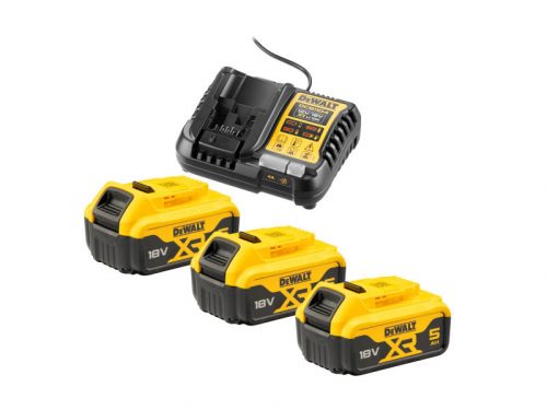 DEWALT XR Akkumulátor és töltő szett 18 V (3 x 5 Ah akku) DCB1104P3