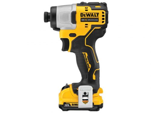 DEWALT Akkus ütvecsavarozó 12 V szénkefe nélküli (2 x 2,0 Ah akku + töltő) DCF801D2