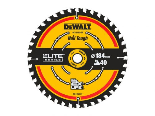 DEWALT EXTREME Fűrésztárcsa fához 184 x 16 x 1,65 mm / 40T