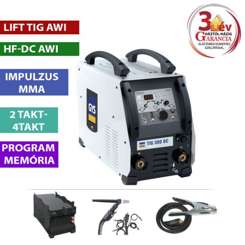 TIG 300 DC HF - WL Pack hegesztő inverter (vízhűtővel)