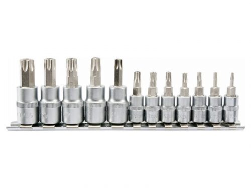 YATO Bit dugókulcs készlet 12 részes lyukas Torx 1/4", 3/8" CrV