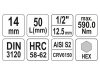 YATO Bit dugókulcs Imbusz 1/2" 14 mm CrV