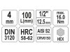 YATO Hosszú bit dugókulcs Imbusz 1/2" 4 mm CrV