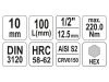 YATO Hosszú bit dugókulcs Imbusz 1/2" 10 mm CrV