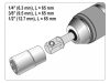 YATO Dugókulcs adapter készlet 3 részes SDS-Plus -> 1/4", 3/8", 1/2" négyszög