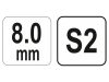 YATO Gömbfejű imbusz T-kulcs 8,0 mm / 22 x 200 mm S2