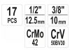 YATO Törtcsavarfej és törtcsavar kiszedő készlet 17 részes