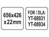 YATO Szerszámszekrény polc 656 x 426 x 22 mm