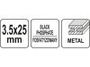 YATO Szalagtáras gipszkarton csavar fémre 3,5 x 25 mm (1000 db/cs)