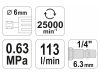 YATO Pneumatikus egyenes csiszoló 1/4