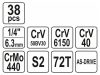 YATO Dugókulcs készlet 38 részes 1/4" 3,5-14 mm CrV