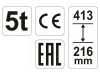 YATO Hidraulikus emelő 5t