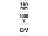 YATO Kombinált fogó 180 mm 1000 V-ig szigetelt