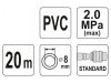 YATO Pneumatikus tömlő gyorscsatlakozóval 8 mm x 20 m