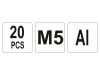 YATO Alumínium szegecsanya M5 (20 db)