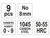 YATO Számbeütő készlet 8mm 9 részes
