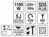 YATO Elektromos fúrókalapács SDS-Plus 5 J 1100 W