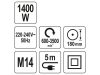 YATO Elektromos polírozó M14 180 mm 1400 W