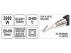 YATO Elektromos hőlégfúvó tartozékokkal 50 - 600 °C 2000 W