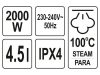 YATO Elektromos gőzölős tapétaleszedő 4,5 liter 2000 W