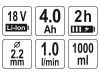 YATO Akkus festékszórópisztoly 1000 ml 18 V Li-Ion (1 x 4,0 Ah akku + töltő)