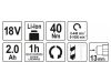 YATO Akkus fúrócsavarozó 40 Nm 18 V Li-Ion (1 x 2,0 Ah akku + töltő)