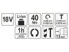 YATO Akkus ütvefúró-csavarozó 40 Nm 18 V Li-Ion (akku + töltő nélkül)