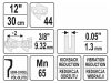 YATO Láncfűrész lánc 12" 3/8" 1,3 mm 44 szem