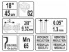 YATO Láncfűrész lánc 18" 3/8" 1,3 mm 62 szem